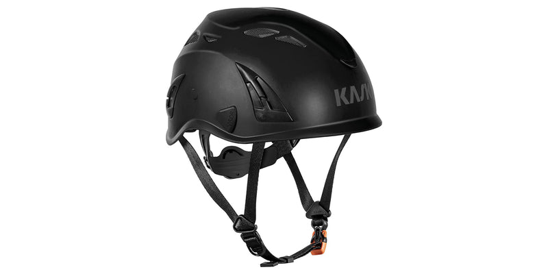 KASK Superplasma AQ Schutzhelm in Schwarz, seitliche Ansicht
