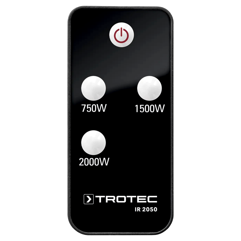 Infrarot-Heizstrahler | 2000 W | 3 Heizstufen | IP65 | blendarmes Licht | 14 m² | Trotec IR 2050
