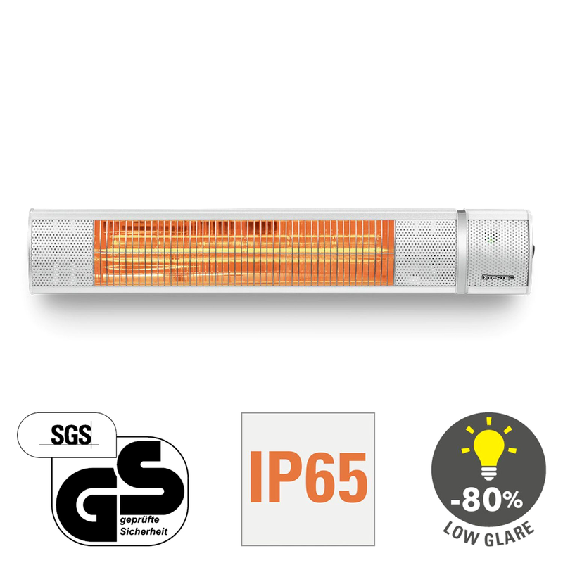 Infrarot-Heizstrahler | 2000 W | 3 Heizstufen | IP65 | blendarmes Licht | 14 m² | Trotec IR 2050