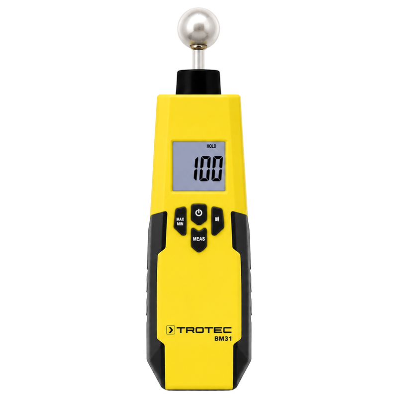 Feuchtemessgerät | 5-40 mm Eindringtiefe | zerstörungsfreie Feuchtemessung | für Wand, Boden & Decke | Trotec BM31