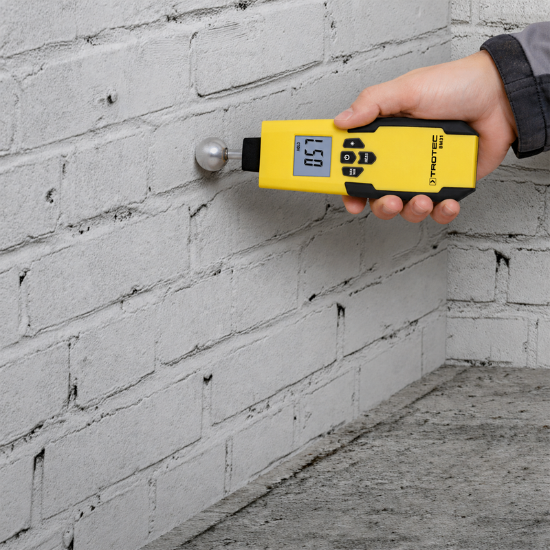 Feuchtemessgerät | 5-40 mm Eindringtiefe | zerstörungsfreie Feuchtemessung | für Wand, Boden & Decke | Trotec BM31
