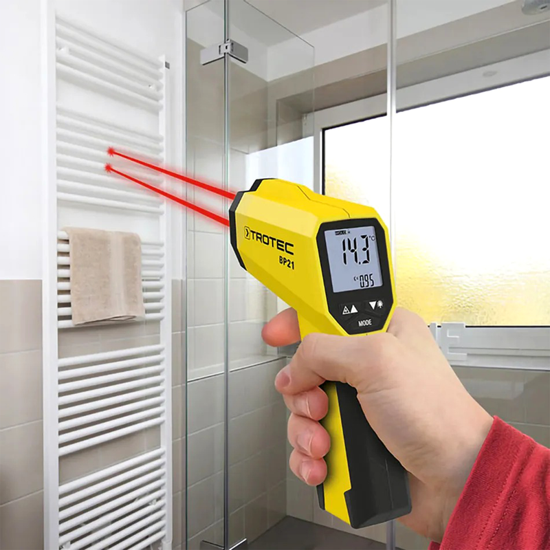 Pyrometer / Infrarot-Thermometer | -35 °C bis +800 °C | Dual-Laser | Messoptik 12:1 | Trotec BP21