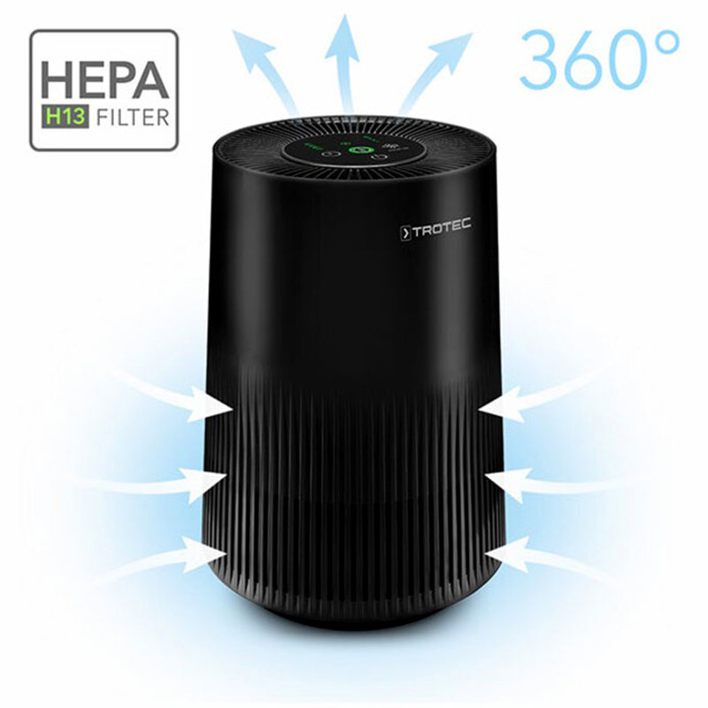Luftreiniger | 120 m³/h | HEPA-H13-Filter | 11 W | 38 m³ | Automatikbetrieb | Trotec AirgoClean 11 E