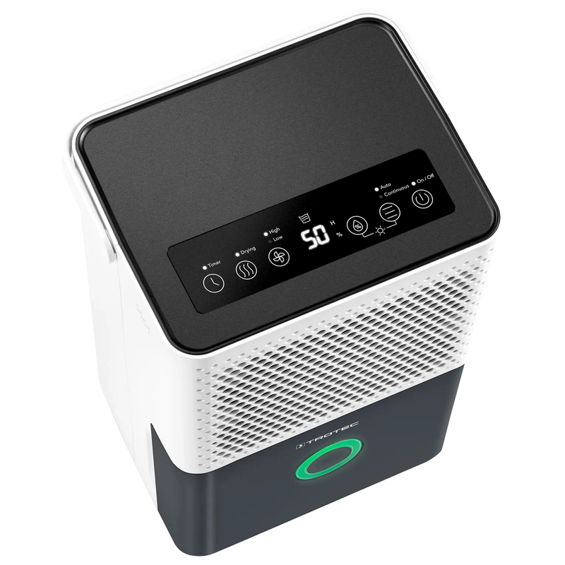 Luftentfeuchter | 14 l pro 24h | Farb-LED-Feuchteampel | 240 W | 37 m³ | für Dauerbetrieb | Trotec TTK 33 E