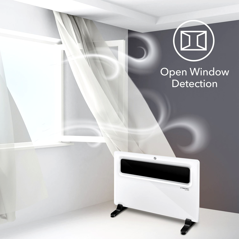Elektroheizung / Konvektor | 1500 W | 20 m² / 50 m³ | Thermostat | IP24 | Trotec TCH 1510 E