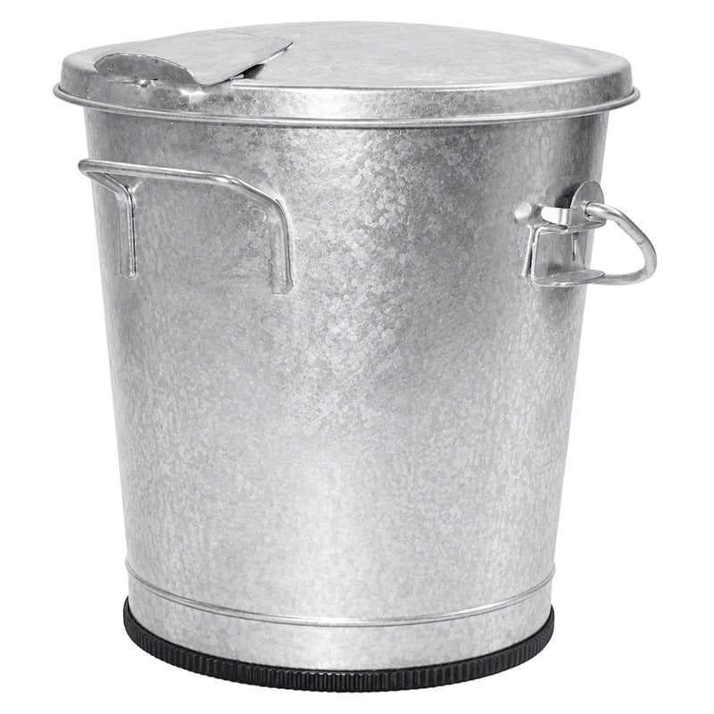 Stahl-Kehrichteimer | 22 – 70 Liter | Ø 310 – 375 mm | feuerverzinkt | mit Scharnierdeckel | VERWO