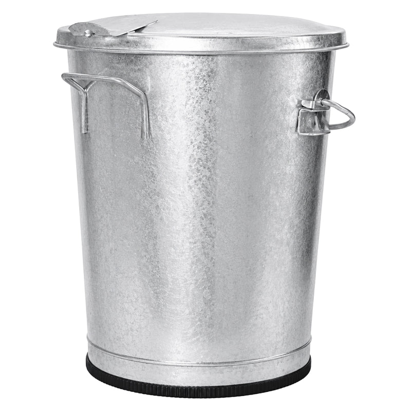 Stahl-Kehrichteimer | 22 – 70 Liter | Ø 310 – 375 mm | feuerverzinkt | mit Scharnierdeckel | VERWO