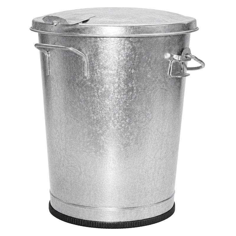Stahl-Kehrichteimer | 22 – 70 Liter | Ø 310 – 375 mm | feuerverzinkt | mit Scharnierdeckel | VERWO