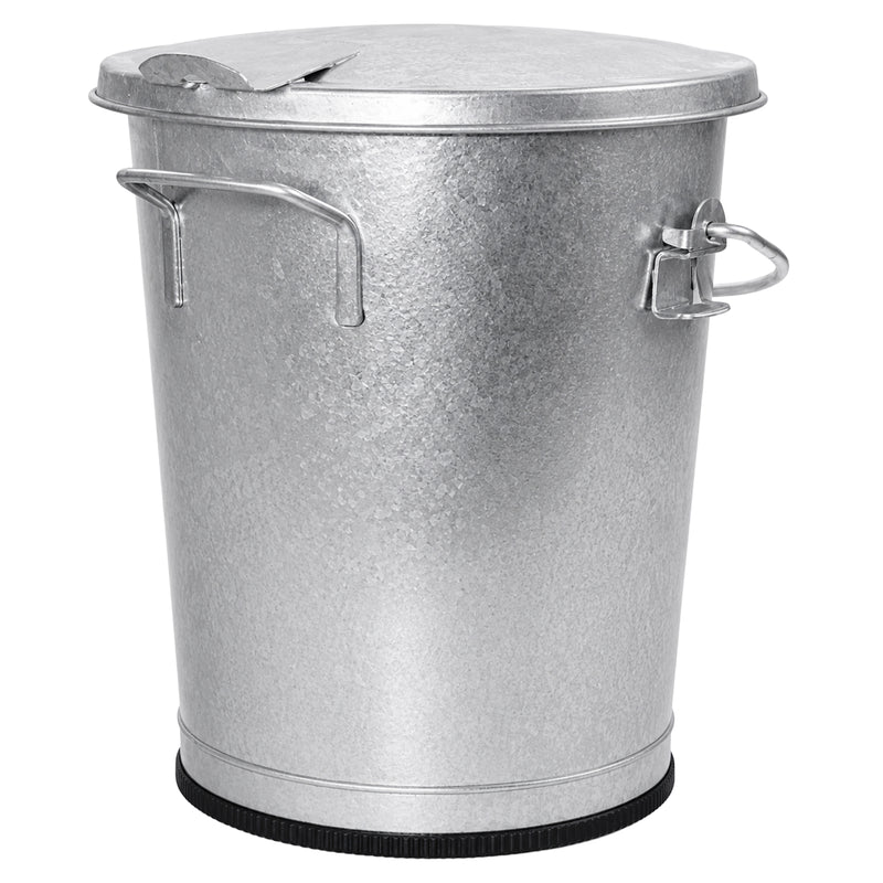 Stahl-Kehrichteimer | 22 – 70 Liter | Ø 310 – 375 mm | feuerverzinkt | mit Scharnierdeckel | VERWO