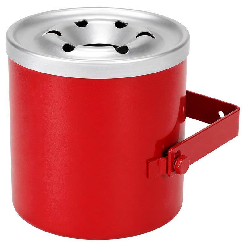 Wandascher ERGO 1 | Aschenbecher zur Wandmontage | 2 Liter | Rot | pulverbeschichteter Stahl | VERWO