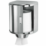 Rollenhandtuchspender Edelstahl | mit Schiebetür | Mediclinics DT0303