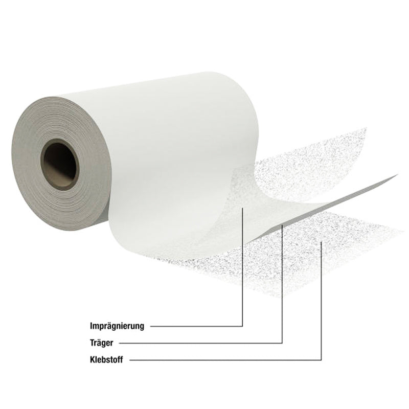 Abdeckpapier selbstklebend | wasserabweisend | imprägniert | 50 m | 62 g/m² | Permafix 042