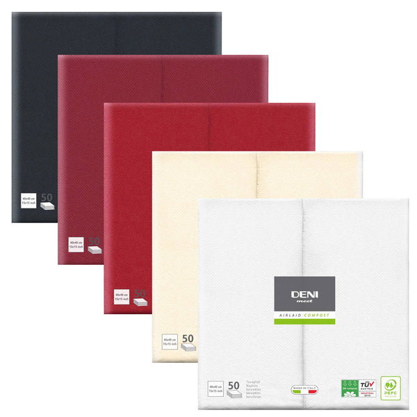 Airlaid Servietten DENI MEET | 1/8 Falz | 40 x 40 cm | PEFC zertifiziert