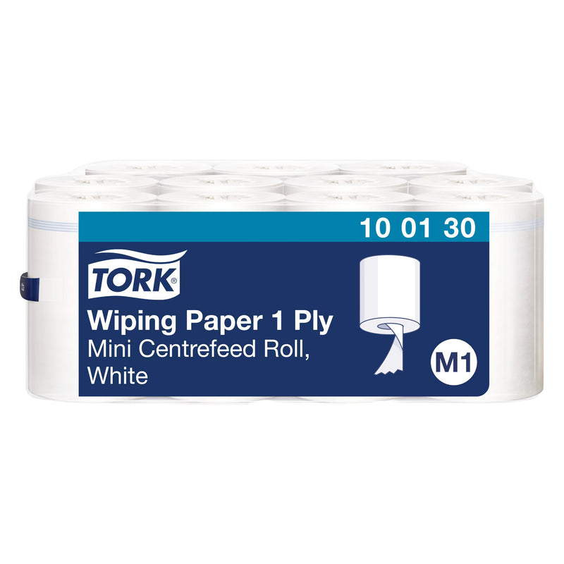 Papierwischtücher M1 | Mini | Centerfeed | hülsenlos | 1-lagig | 120 m | Advanced | TORK 100130