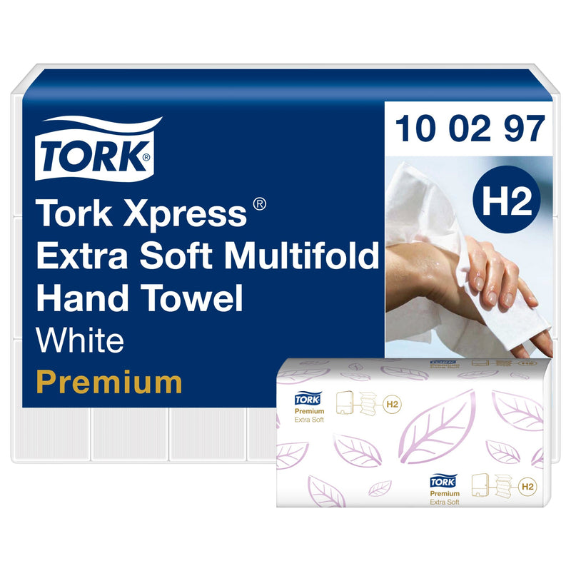 Papierhandtücher Xpress® Multifold H2 | 2-lagig | Premium | QuickDry | Extraweich | TORK 100297