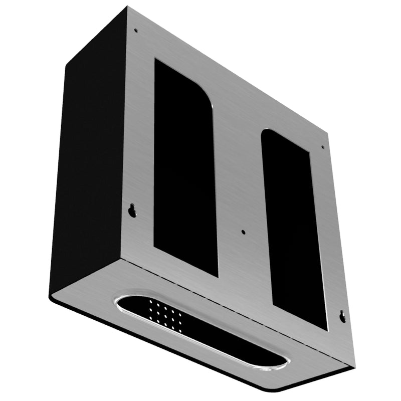 Papierhandtuchspender | Edelstahl mit Feinstruktur | 550 Blatt | PROOX 100