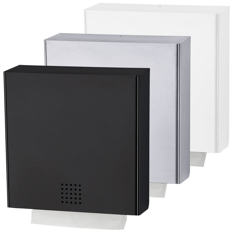 Papierhandtuchspender | Edelstahl mit Feinstruktur | 550 Blatt | PROOX 100