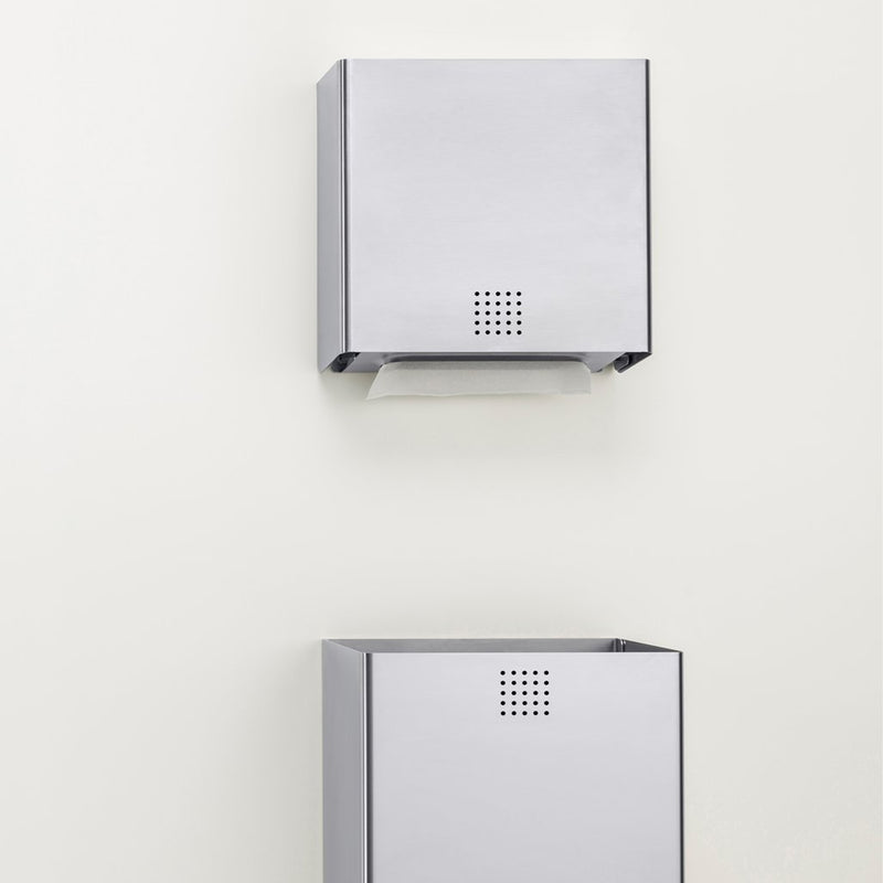 Papierhandtuchspender | Edelstahl mit Feinstruktur | 550 Blatt | PROOX 100