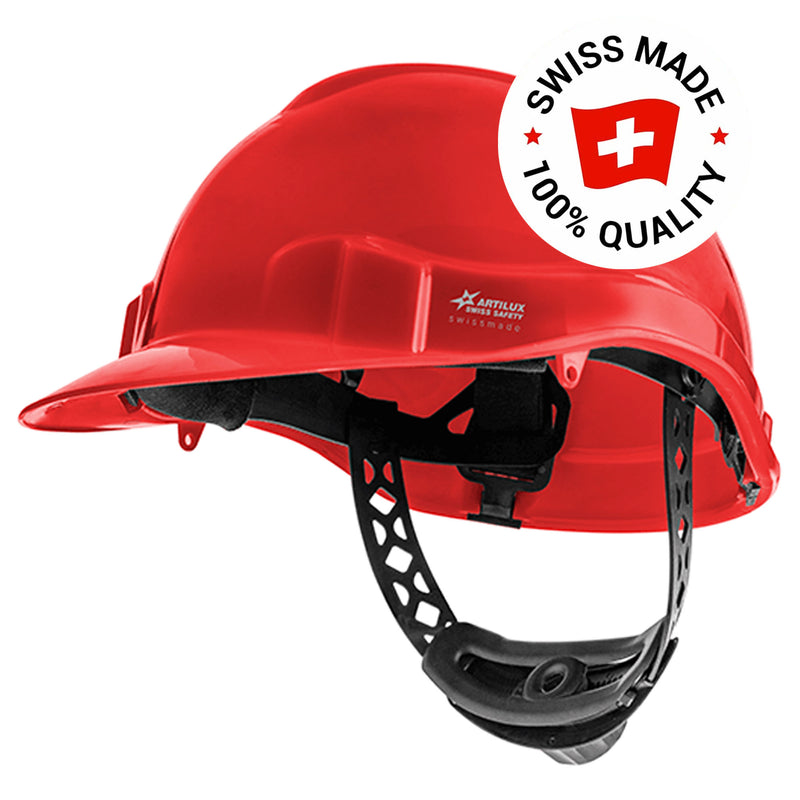 Schutzhelm ARTITOP SH100 | Polyethylen | 2-Punkt-Kinnband | Schirm | ROTO-System | belüftet | Swiss Made | ARTILUX