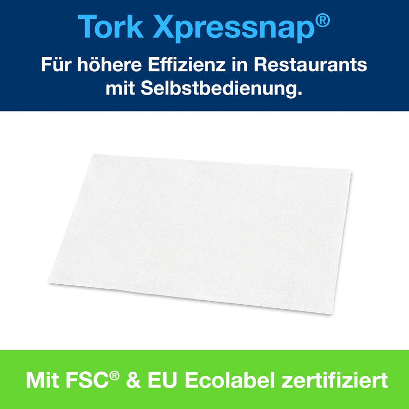 Spenderservietten N4 | Weiss | Xpressnap® | 1-lagig | 10,7 x 16,5 cm | 9000 Stück | Universal | TORK 10840