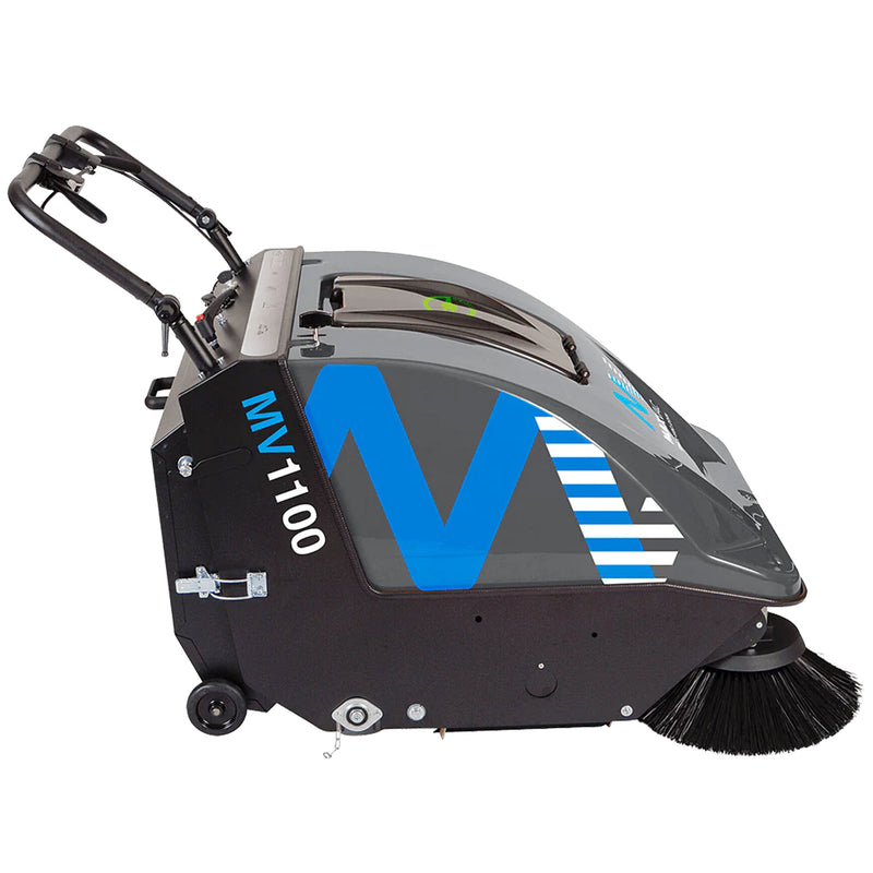 Batterie-Kehrsaugmaschine MV1100 | 3700m2/h | 60 Liter | HEPA H13 | 880mm | Maxvac