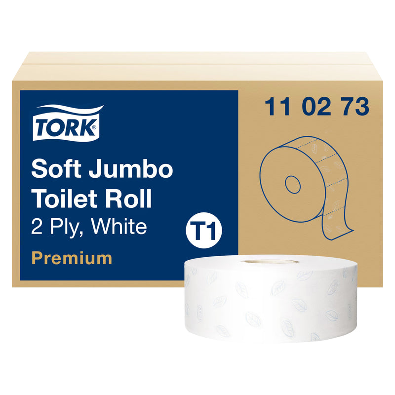 Toilettenpapier Soft Jumbo T1 | 2-lagig | 360 m | 1800 Blatt | Premium | TORK 110273