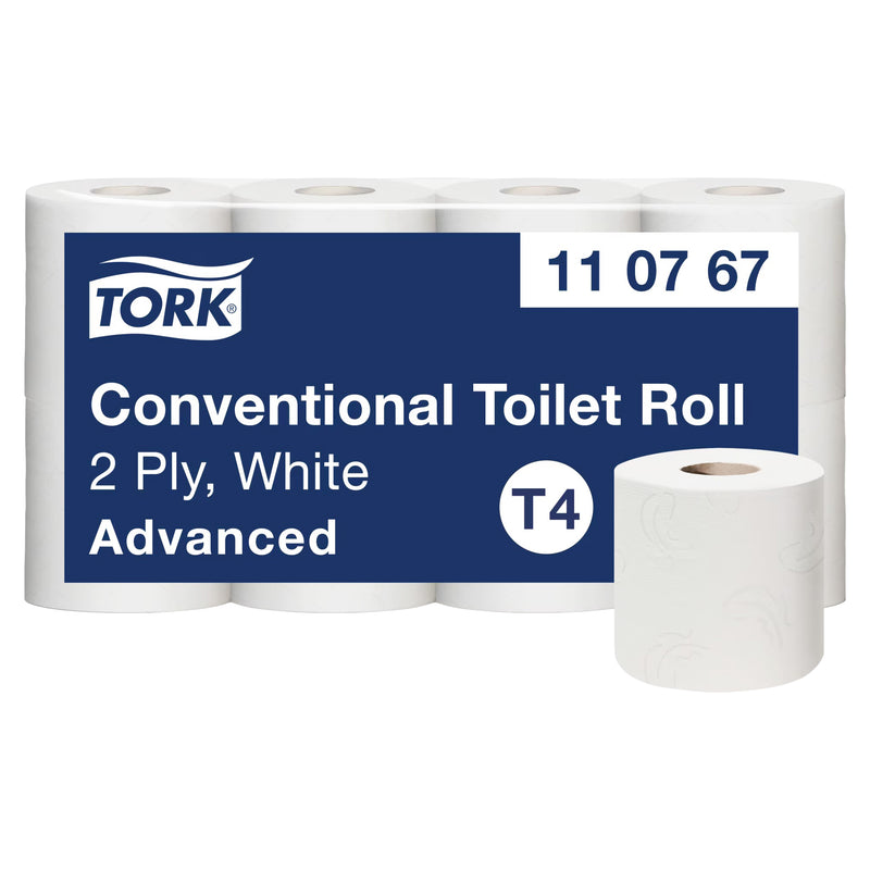 Toilettenpapier Kleinrolle T4 | 2-lagig | 30 m | 250 Blatt | Advanced | TORK 110767