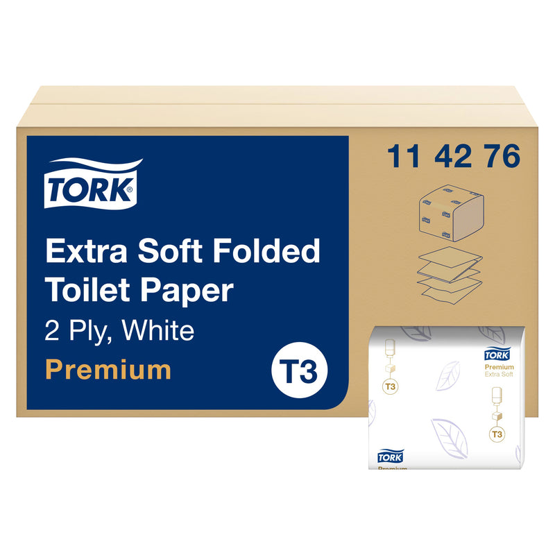 Toilettenpapier Extra Soft Einzelblatt T3 | 2-lagig | 7560 Blatt | Premium | TORK 114276
