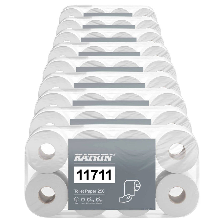 Toilettenpapier 3-lagig | 250 Blatt | 100% Zellstoff | Katrin Plus 11711
