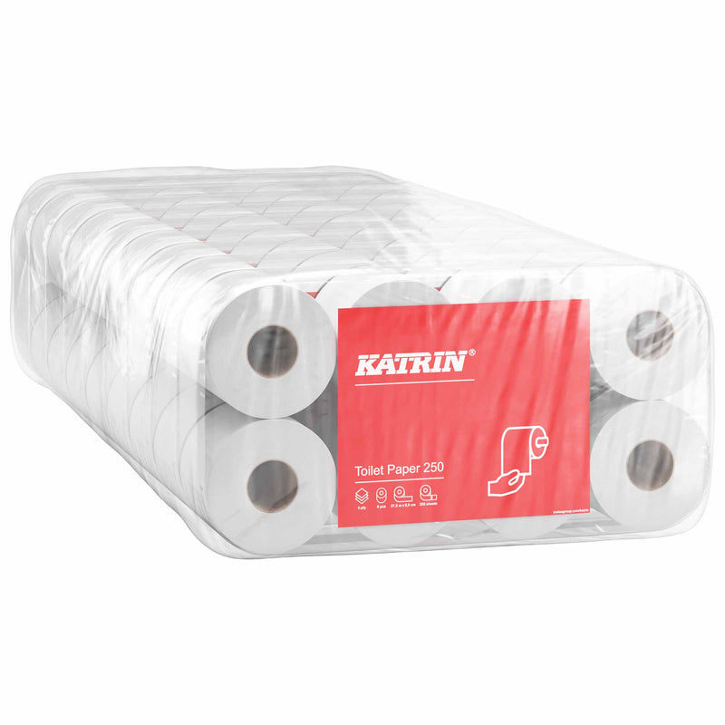 Toilettenpapier 3-lagig | 250 Blatt | 100% Recycling | Katrin Eco