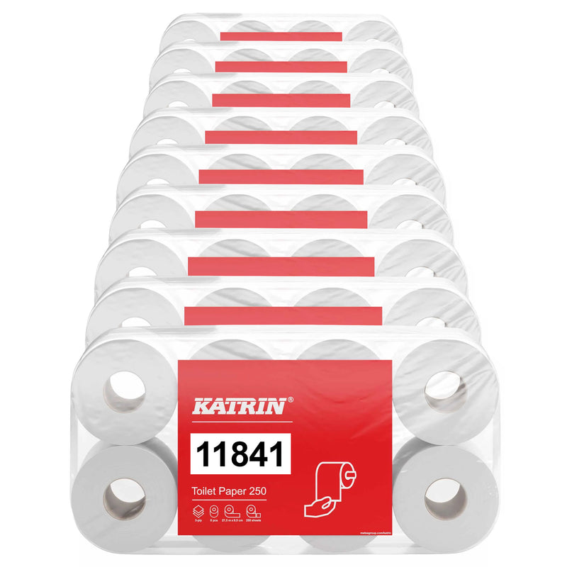 Toilettenpapier 3-lagig | 250 Blatt | 100% Recycling | Katrin Eco 11841