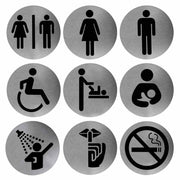 Beschilderung Edelstahl | 116 mm | selbstklebend | Mediclinics PS000CS