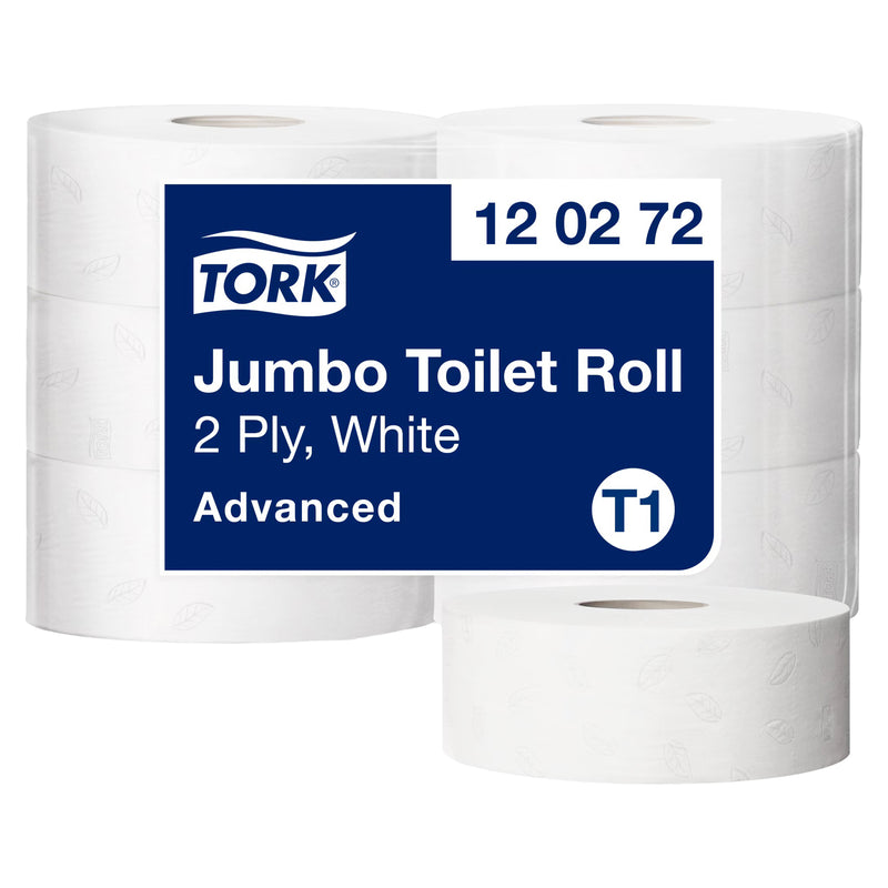 Toilettenpapier Jumbo T1 | 2-lagig | 360 m | 1800 Blatt | Advanced | TORK 120272