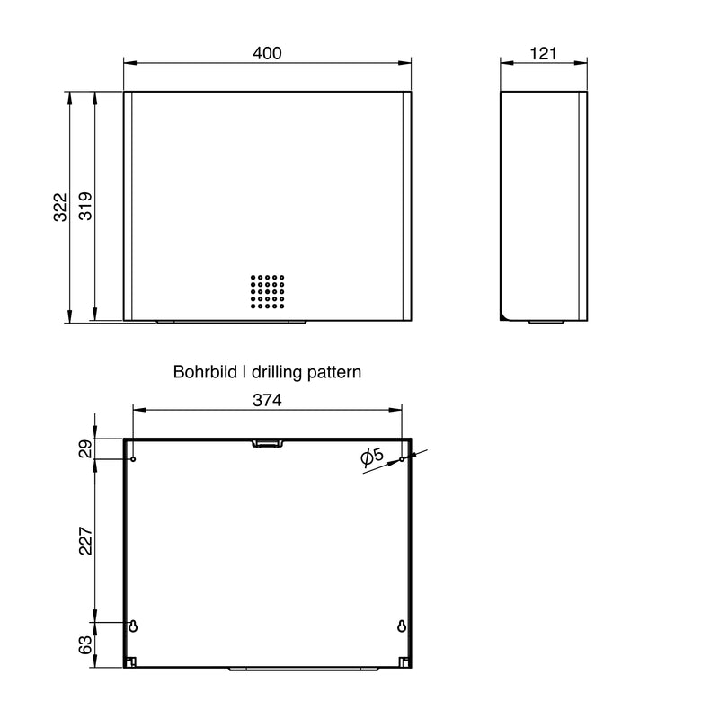 Papierhandtuch- & elektrischer Desinfektionsmittelspender | Edelstahl mit Feinstruktur | 550 Blatt | 0,8 Liter | PROOX 120E-DE