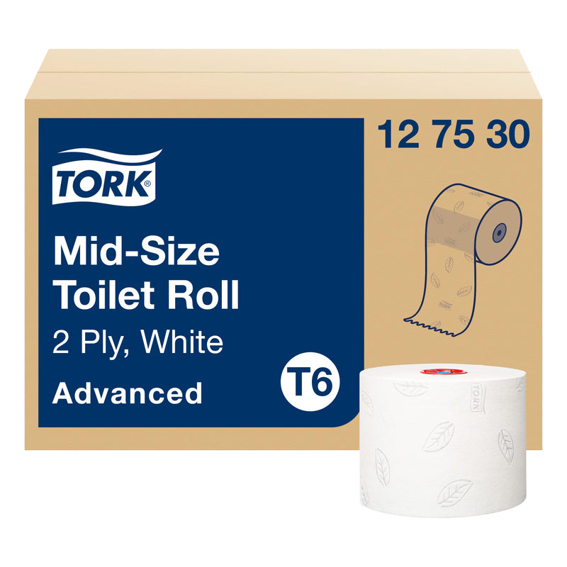 Toilettenpapier Mid-Size Midi T6 | 2-lagig | 100 m | Advanced | TORK 127530