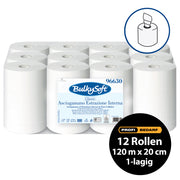 Mini-Papierreinigungsrollen | 120 m x 20 cm | 1-lagig | 100% Zellstoff | BulkySoft® Classic