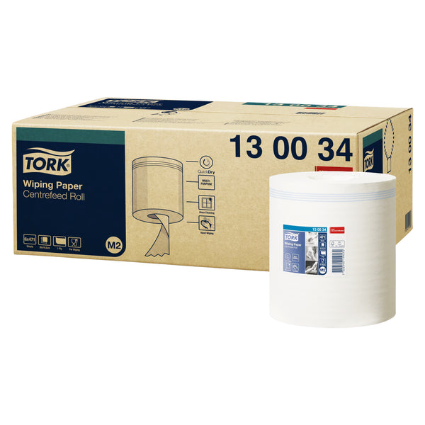 Papierwischtücher M2 | Centerfeed | QuickDry | 1-lagig | 165 m | 471 Blatt | Premium | TORK 130034