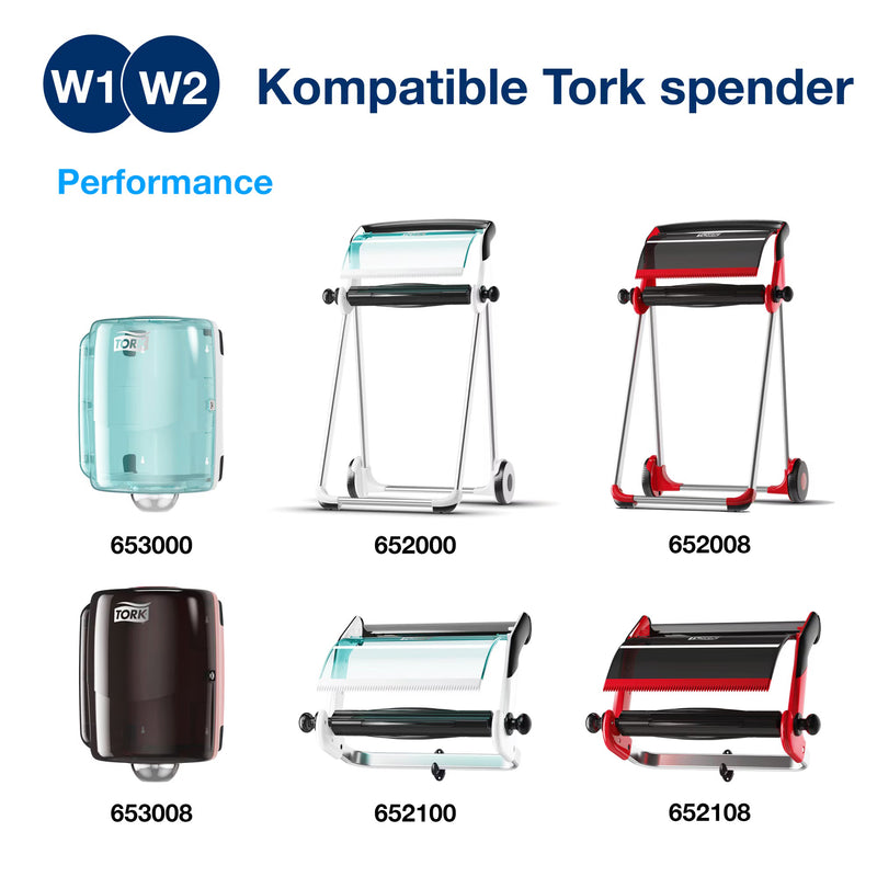 Mehrzweck-Papierwischtücher W1/2 | Stark | QuickDry | 2-lagig | 255 m | 750 Blatt | Premium | TORK 130041