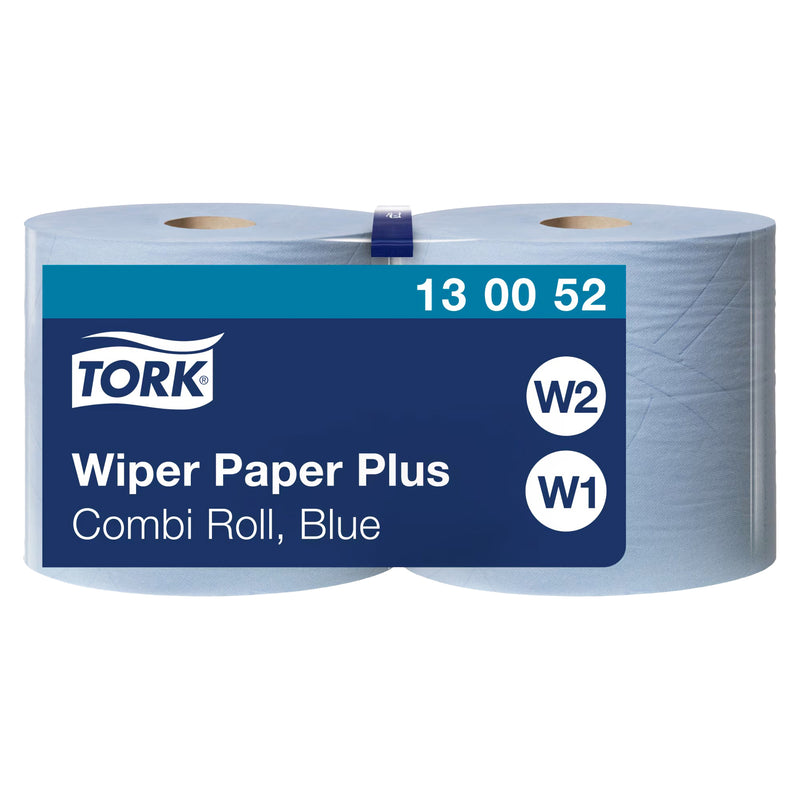 Mehrzweck-Papierwischtücher W1/2 | Blau | Stark | QuickDry | 2-lagig | 255 m | 750 Blatt | Premium | TORK 130052