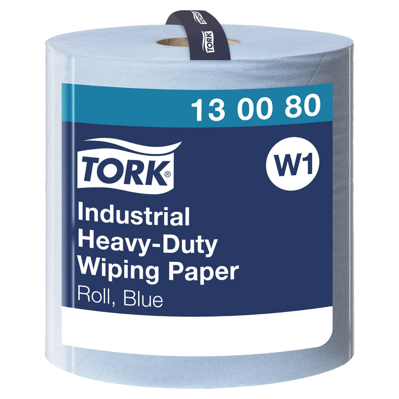 Industrie-Papierwischtücher W1 | Blau | Extra Stark | QuickDry | 3-lagig | 255 m | 750 Blatt | Premium | TORK 130080