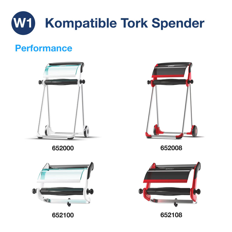Industrie-Papierwischtücher W1 | Blau | Extra Stark | QuickDry | 3-lagig | 255 m | 750 Blatt | Premium | TORK 130080