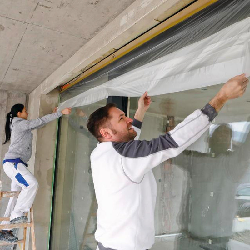 Maler-Abdeckfolie mit Washi Goldband | 55 - 270 cm | für lange Anwendung | Permafix 062