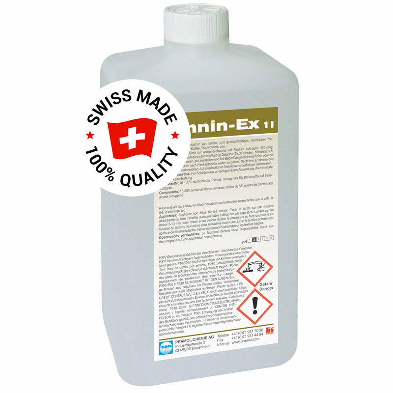 Fleckenentferner Tannin-Ex | Kaffee- & Weinfleckenentferner für Textilien | Pramol