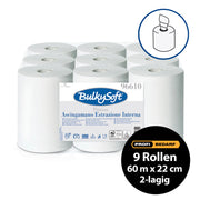 Mini-Papierreinigungsrollen | 60 m x 22 cm | 2-lagig | 100% Zellstoff | BulkySoft® Excellence