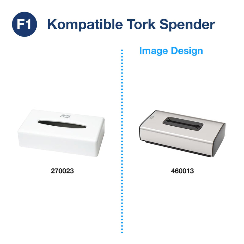 Kosmetiktücher F1 | im Karton-Spender | 2-lagig | 20,9 x 20 cm | 3000 Blatt | Premium | TORK 140280