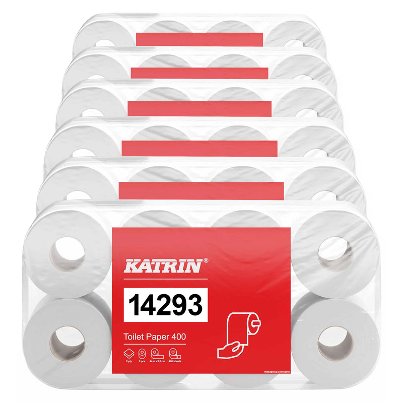 Toilettenpapier | 2-lagig | 400 Blatt | 100% Zellstoff | Katrin 14293