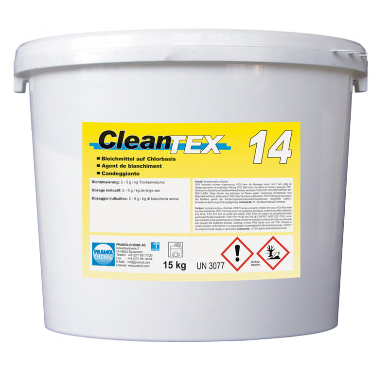 CleanTEX 14 Bleichmittel | bis 60°C | Desinfektions-Fleckentferner | Pramol