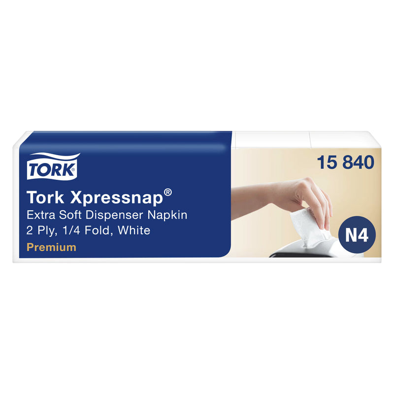 Spenderservietten N4 | Extra Soft | Weiss | Xpressnap® | 2-lagig | 10,7 x 16,5 cm | 4000 Stück | Premium | TORK 15840