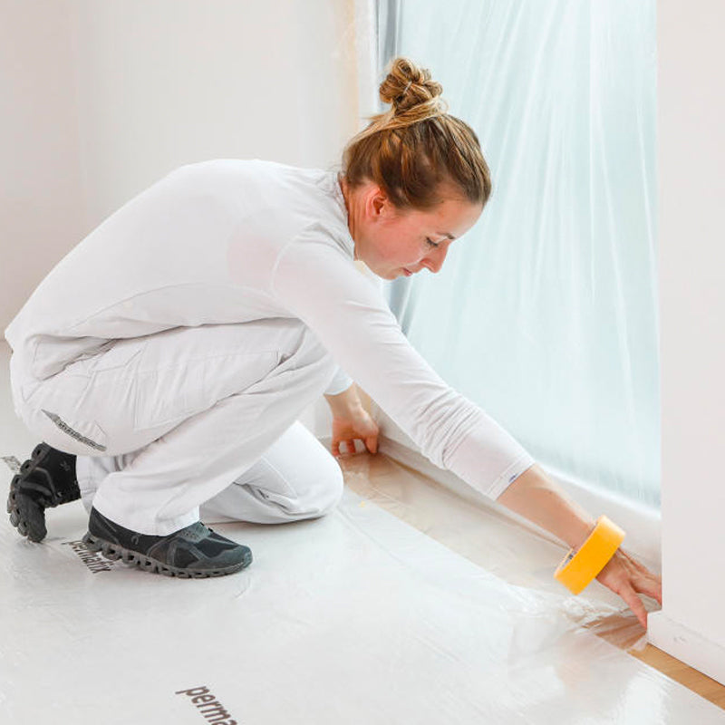 Maler-Abdeckfolie mit Kreppband | 55 - 270 cm | extra robust | Permafix 054