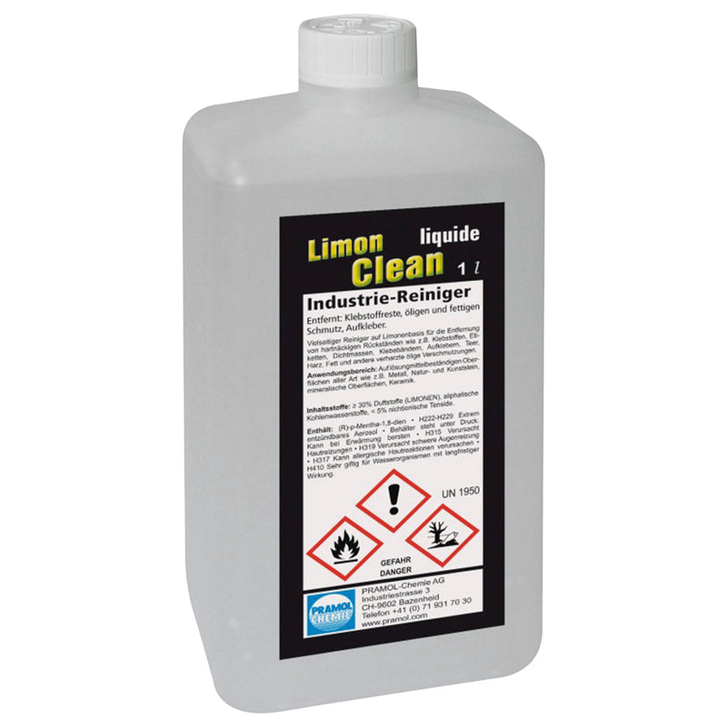 Industriereiniger für Klebstoff-, Fett- & Ölrückstände | Limonenbasis | flüssig & gebrauchsfertig | Pramol LimonClean Liquid